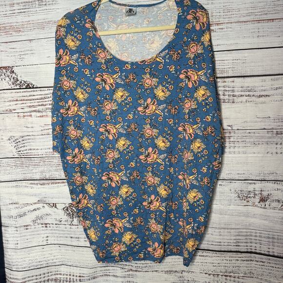 Agnes & Dora Floral Short Sleeve Blouse Soft XL - Picture 1 of 3